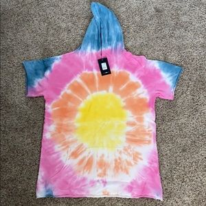 Fashion Nova Tie Dye t-shirt dress/with hoodie